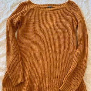 Mustard waffle knit sweater